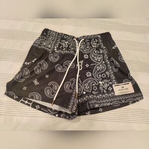 Ryoko Rain Shorts - Black Paisley - Size Medium - Excellent Condition